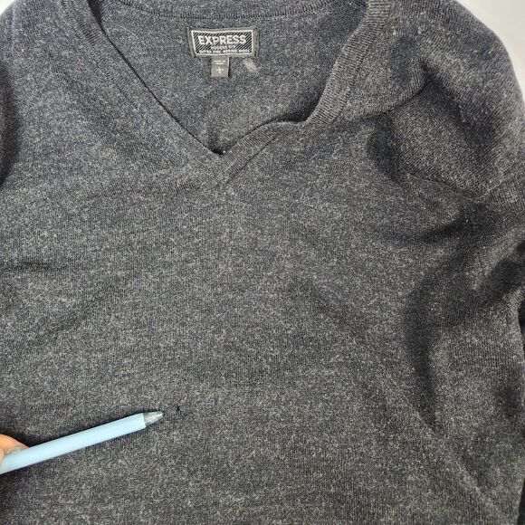 Express Sweater Mens L 100% Merino Wool Preppy Career Wear Timeless Work‎ Wear - Picture 9 of 11